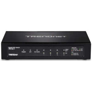 TRENDnet TPE-TG611 6-Port PoE+ Unmanaged Gigabit Switch, 30W/Port, Wall mountable